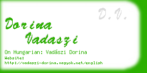 dorina vadaszi business card
